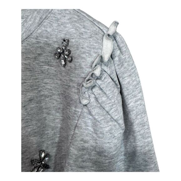 Talbots Women's Puff Sleeve Top sweater  Light Gray - size xl NWOT - Picture 3 of 10